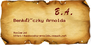 Benkóczky Arnolda névjegykártya